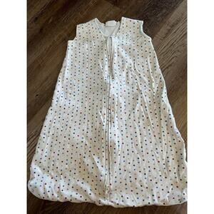 Halo Sleep Sack Organic Small (0-6 Months) Beige Polka Dot Zip Up